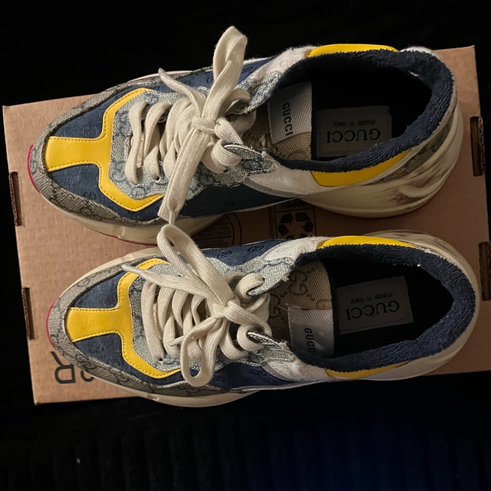 Size 8.Gucci Rhyton GG Supreme Multicolor Sneakers - Picture 2 of 7